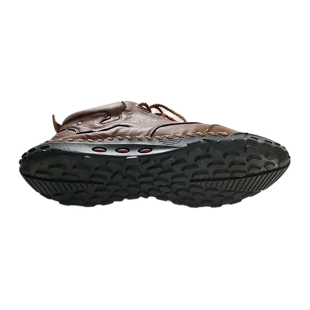 New Tanner Men's 14 Brown Soft Leather Handcrafted Ankle Hiking Outdoor Boots‎